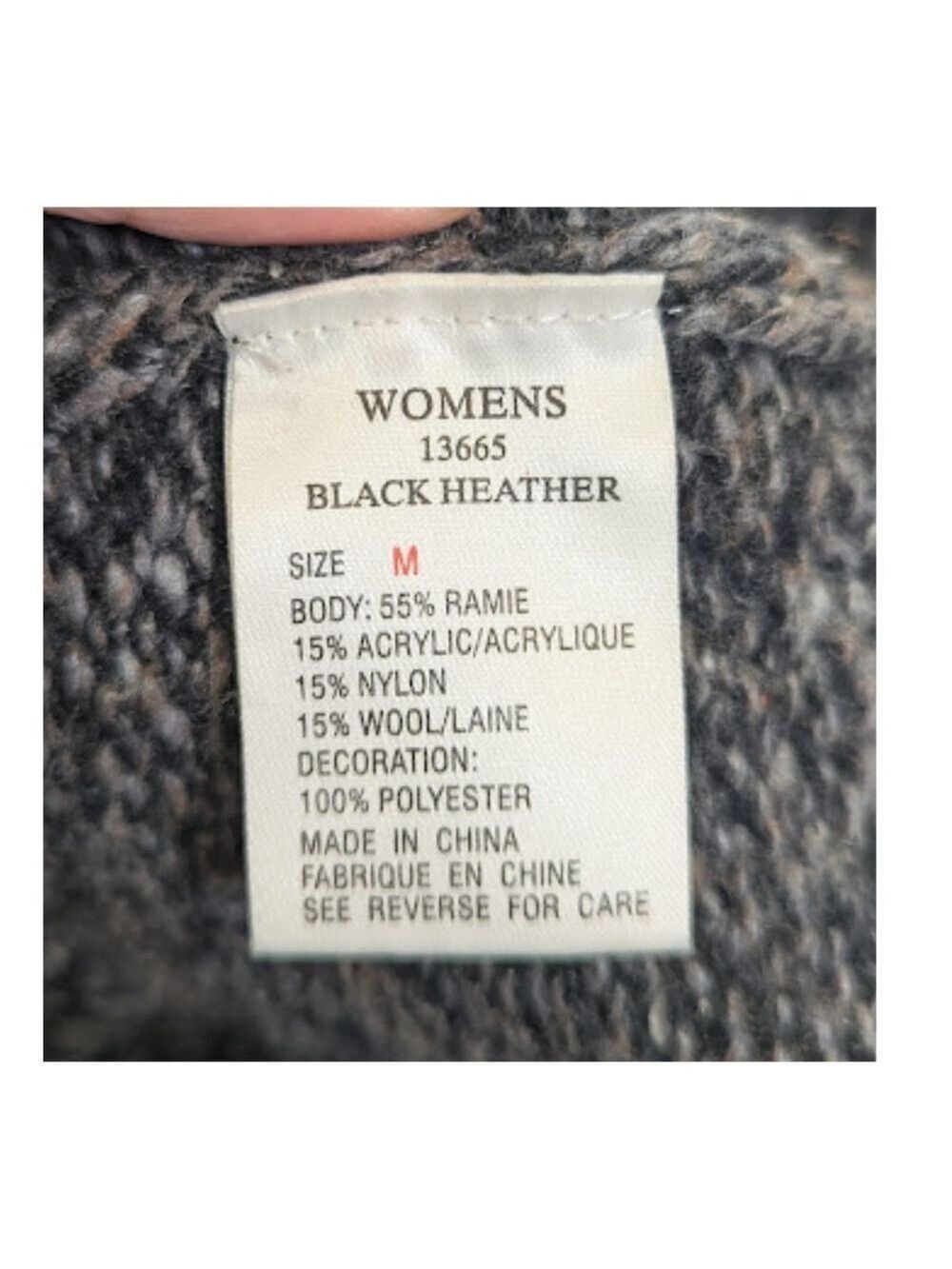Woolrich Cardinal Embroidered Zip Sweater Vest Black Heather Size M Cottagecore - Picture 14 of 16